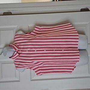 NWT $70 J. Crew striped sleeveless button down shirt Size L